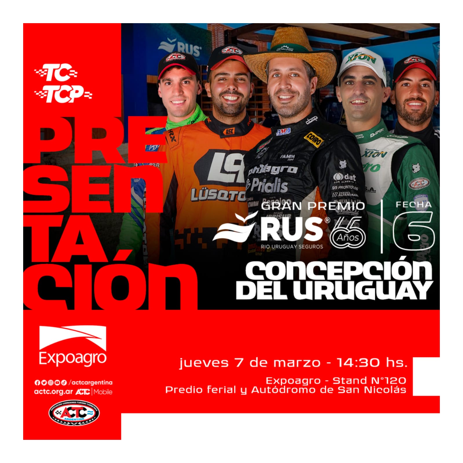 La presentación será realizada en el Stand de la aseguradora y estarán presentes los pilotos de TC Julián Santero, Jonatan Castellano, Mauricio Lambiris, Facundo Chapur, Lucio Calvani